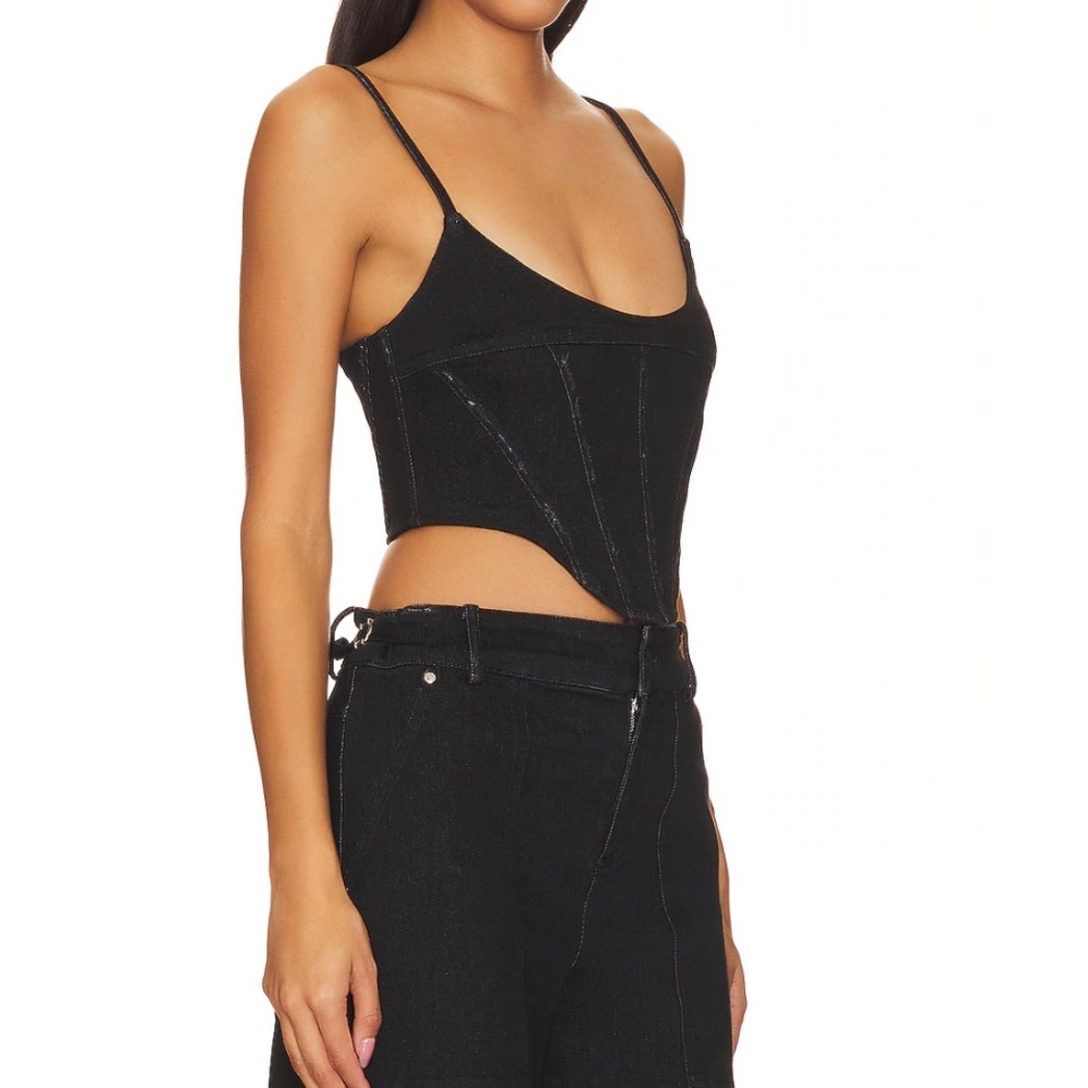 H:ours Corset Top in Washed Gray